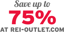 Save up to 75% AT REI-OUTLET.COM
