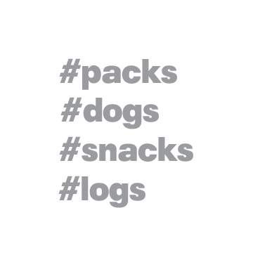 #packs - #dogs - #snacks - #logs