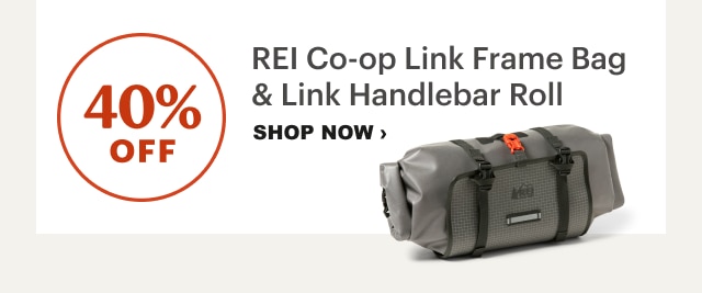 40% OFF REI Co-op Link Frame Bag & Link Handlebar Roll. SHOP NOW > 